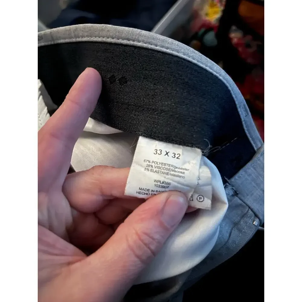 J. M. Haggar Slim Fit Light Grey pants 33x32